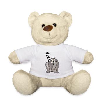 Katta, Makis and Lemurs Friends Gift Idea - Teddy Bear - white - Front