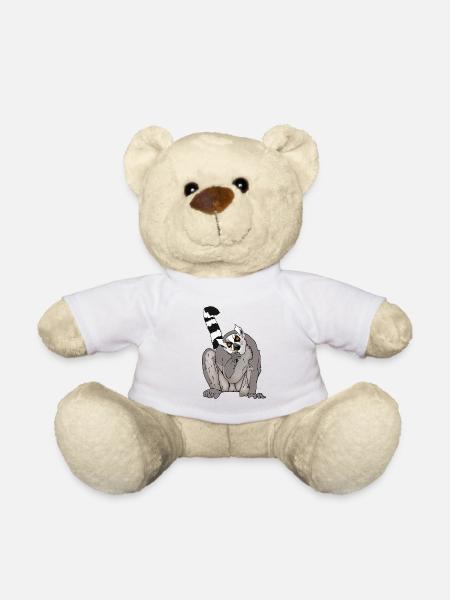 Idée cadeau amis Katta, Makis et Lemurs - Nounours - blanc
