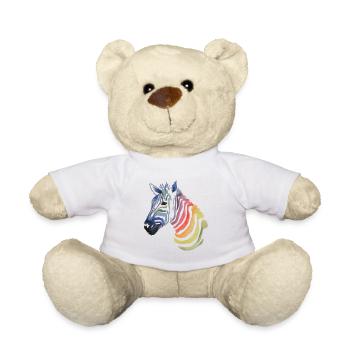 Buntes Zebra - Teddy - Weiß - Vorne