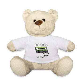 Kassette Musikkassette Audiokassette 80er Geschenk - Teddy - Weiß - Vorne