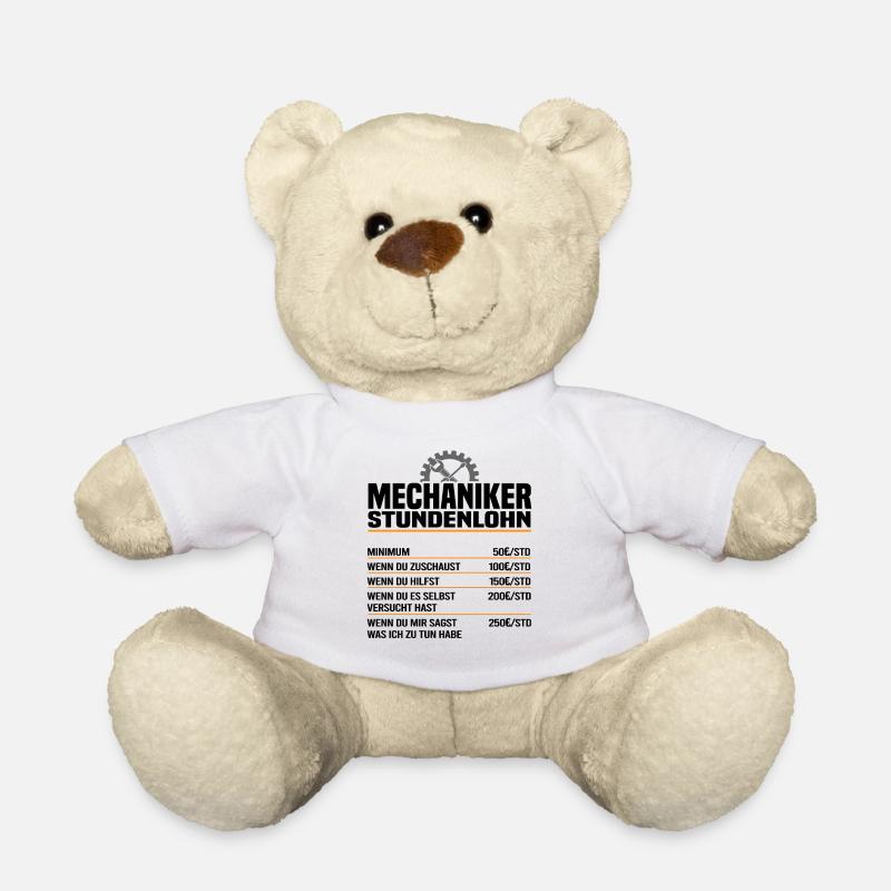 Der Stundenlohn von Mechaniker - Teddy - Weiß