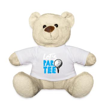 LETS PAR TEE Golfer Golf Golfschwung Party Humor - Teddy - Weiß - Vorne