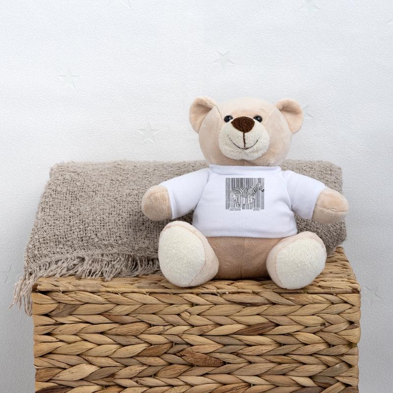 Zebra Barcode Running Graphic Teddy Bear