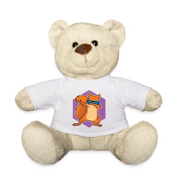 Dabbing Squirrel - Design - Teddy Bear - white - Front