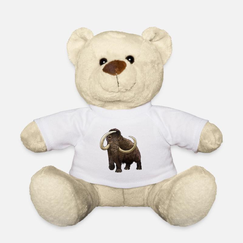 cooles Mammut aus der Eiszeit Geschenkidee - Teddy - Weiß