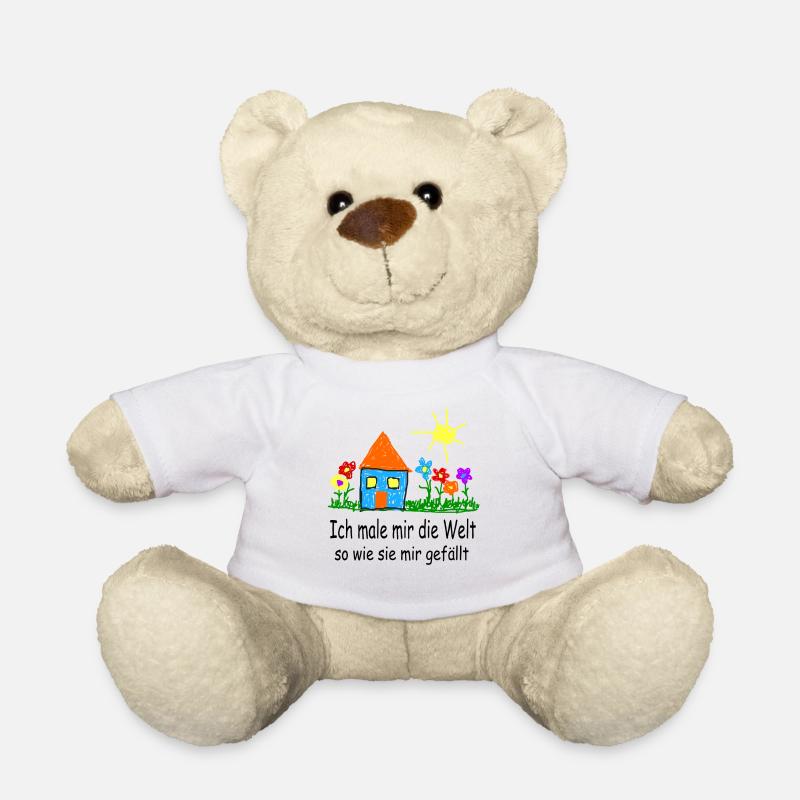 Ich mal mir die Welt - Teddy - Weiß