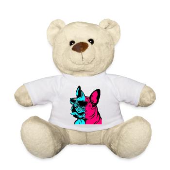 French Bulldog Cool Sunglasses Dog - Teddy Bear - white - Front