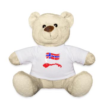 Cadeau de peche norvege nord scandinavie - Nounours - blanc - Devant