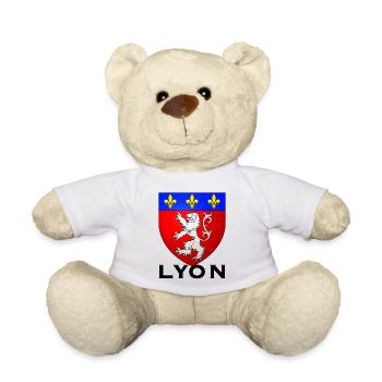 Lyon France - Teddy Bear - white - Front