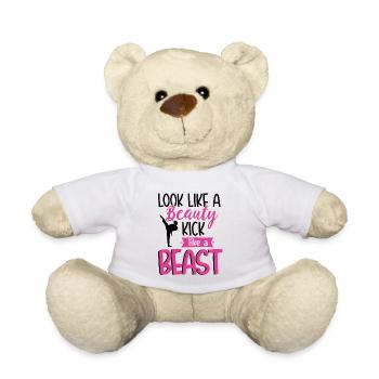 Funny kickbox and Muay Thai saying for girls - Teddy Bear - white - Front