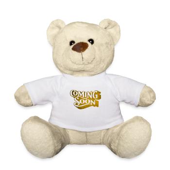 À venir, inscription en anglais - Nounours - blanc - Devant