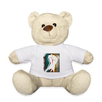 Revolution raised fist colorful - Teddy Bear - white - Front