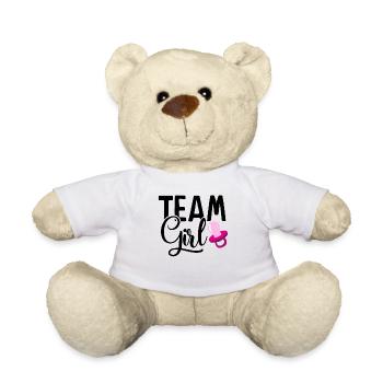 Team girls for expectant parents - Teddy Bear - white - Front