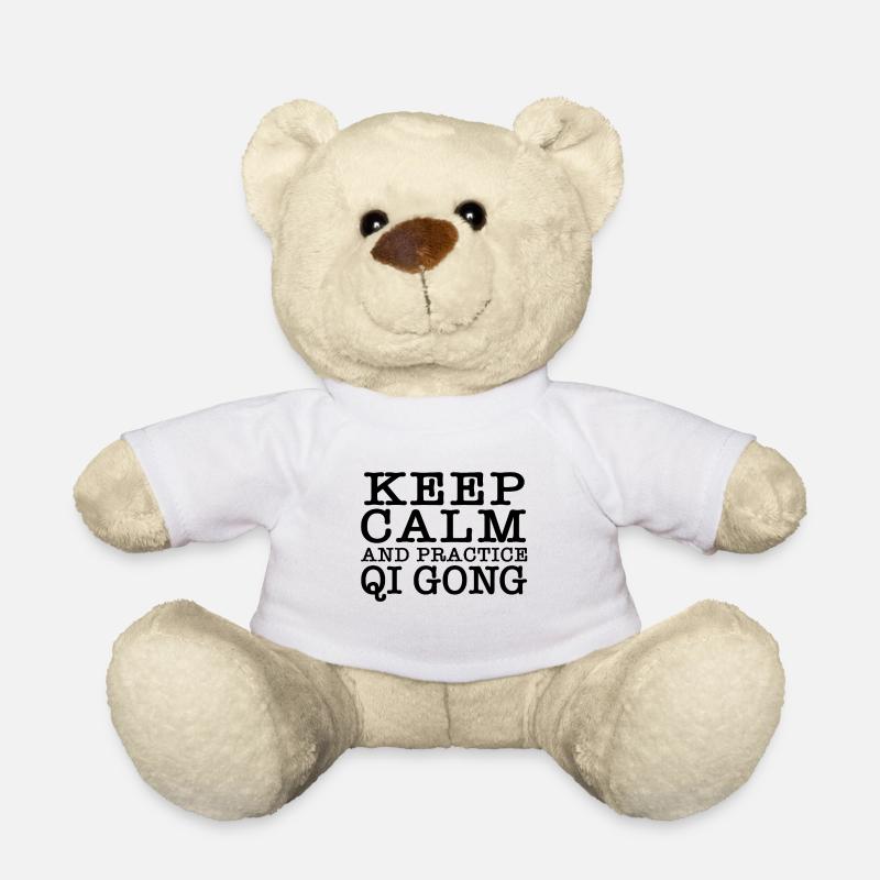 Reste calme et pratique du Qigong - Nounours - blanc