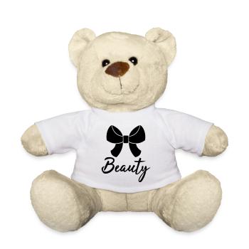 beauté beauté bête bête arc bande de cheveux sc - Nounours - blanc - Devant