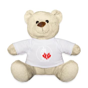 1291 Switzerland Swiss Flag Helvetia Gift - Teddy Bear - white - Front