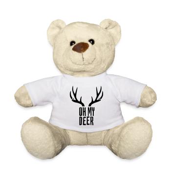 Oh My Deer Geweih Wortspiel Hirsch Humor - Teddy - Weiß - Vorne
