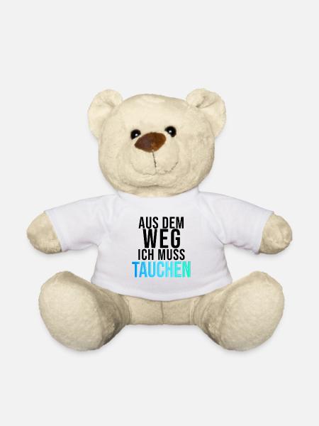 TAUCHEN Neon Schriftzug - Teddy - Weiß