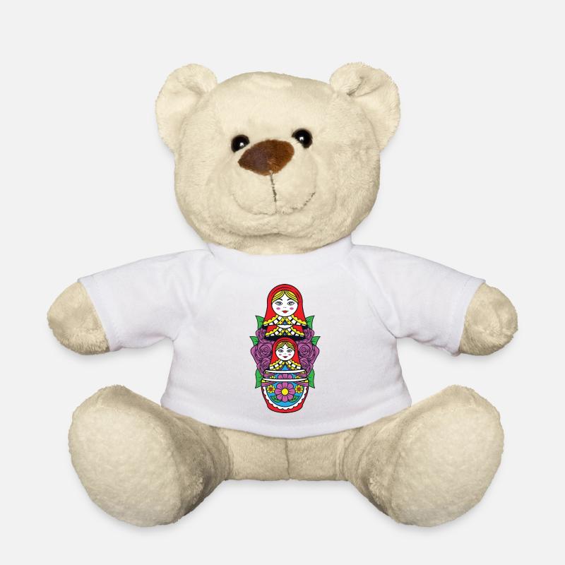 Matryoshka Matryoshka Poupée Russe Russie - Nounours - blanc