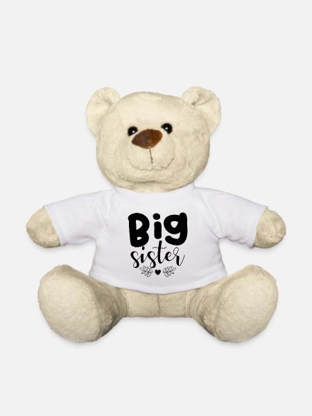 Schwester Sprüche - Teddy - Weiß
