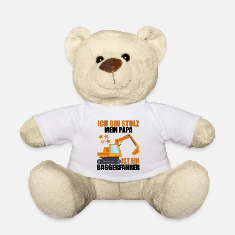 Bagger Shirt Baggerfahrer Shirt Bagger Geschenke - Teddy - Weiß