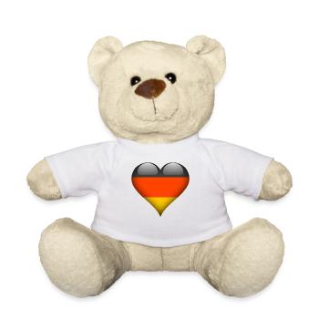 Heart Germany Flag - Teddy Bear - white - Front