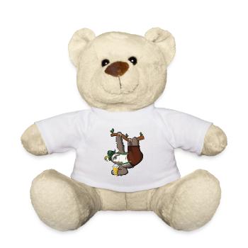 Bayrisches Faultier mit bayrischem Hut - Teddy - Weiß - Vorne