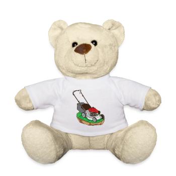 Tondeuse à gazon tondeuse à gazon jardinier jardinier tracteur à gazon - Nounours - blanc - Devant