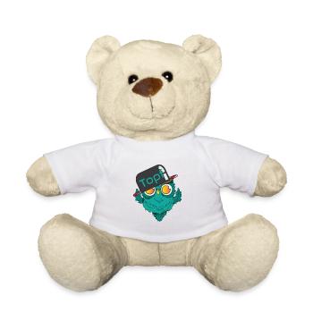 Eule im Pärchenlook mit Topf ohne Deckel - Teddy - Weiß - Vorne