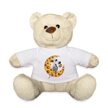 Maus liebt Käse - Teddy - Weiß - Vorne