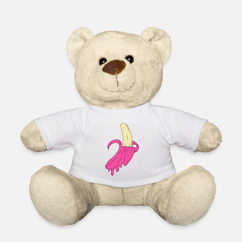 Rosa tropfende Banane - Teddy - Weiß