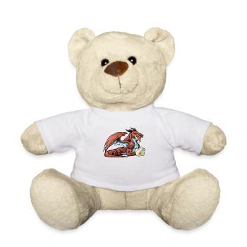 Grand dragon diabolique aime la glace - Nounours - blanc - Devant