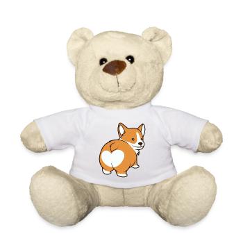 Welsh Corgi Pembroke Hintern - Teddy - Weiß - Vorne