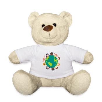 Children of the Earth for climate protection and the future - Teddy Bear - white - Front