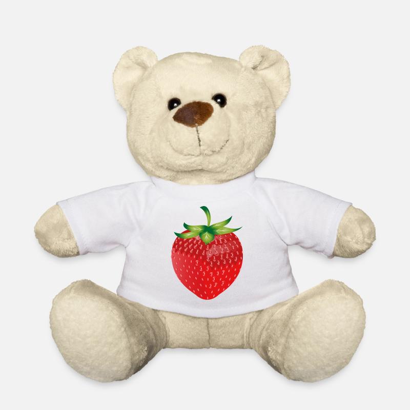 leuchtend rote frische Erdbeere - Teddy - Weiß