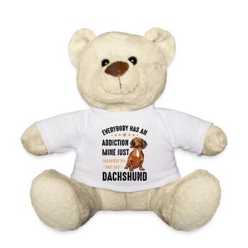 Dackel mit Sternen Spruch - Teddy - Weiß - Vorne
