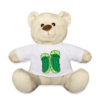 2 kleine gurken mit suessem - Teddy - Weiß - Vorne