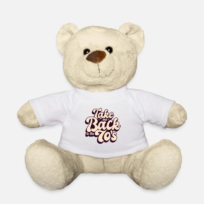 Back to the 70s cool retro 70s - Teddy Bear - white