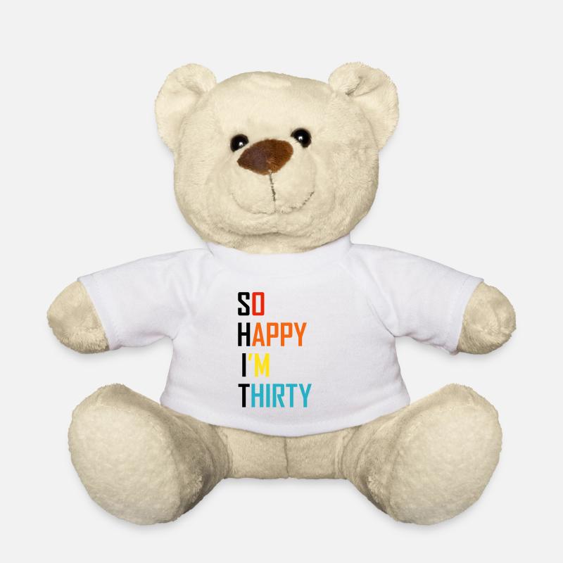 30ster 30 Jahre 30. Geburtstag Spruch Geschenk - Teddy - Weiß