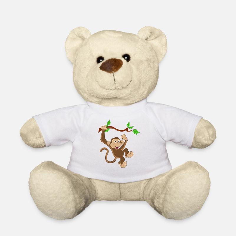 Lustiger Affe - Teddy - Weiß