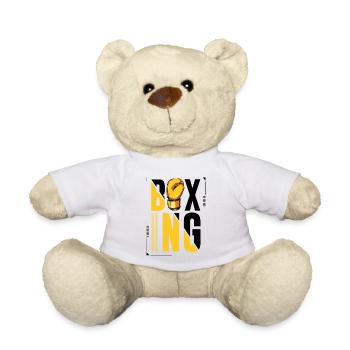 Boxing Boxer Boxing Glove Logo - Teddy Bear - white - Front