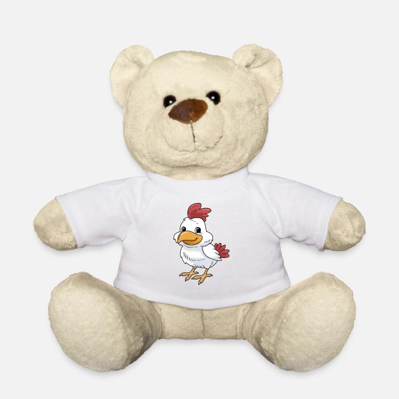 Kleines Hühnchen - Teddy - Weiß