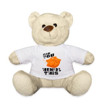 Pouvez-vous Hendl cela? Conception de chemise drôle - Nounours - blanc - Devant