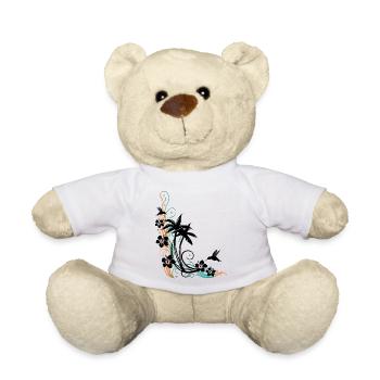 Palmen Hibiskus Kolibri Sommer - Teddy - Weiß - Vorne