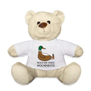 Ente will Wochenende - Teddy - Weiß - Vorne