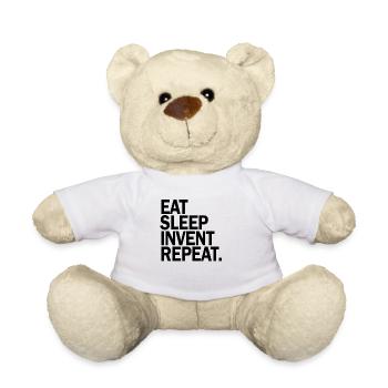 Eat Sleep Invent Repeat - Teddy - Weiß - Vorne