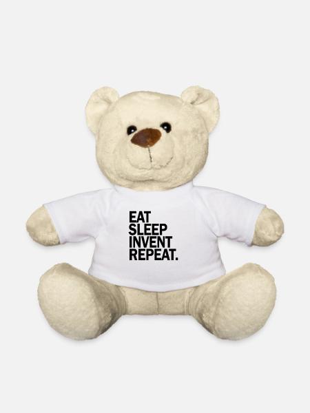 Eat Sleep Invent Repeat - Teddy - Weiß