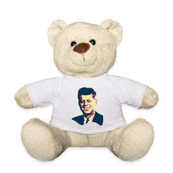 John F. KennedyPopArtTShirt - Teddy - Weiß - Vorne