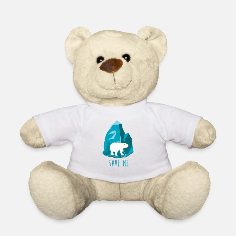Polar bear climate change - Teddy Bear - white