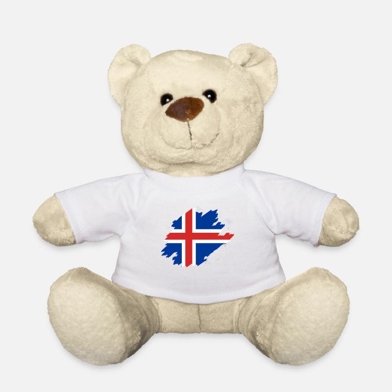 Iceland flag - Teddy Bear - white